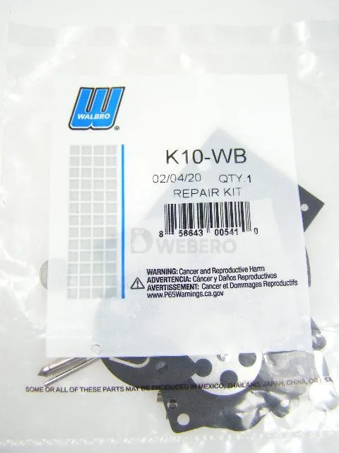 Zestaw naprawczy gaźnika WB-37 | K10-WB | WALBRO