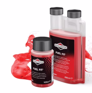 Oryginalny dodatek do paliwa Briggs & Stratton Fuel Fit w butelkach 100ml i 250ml.