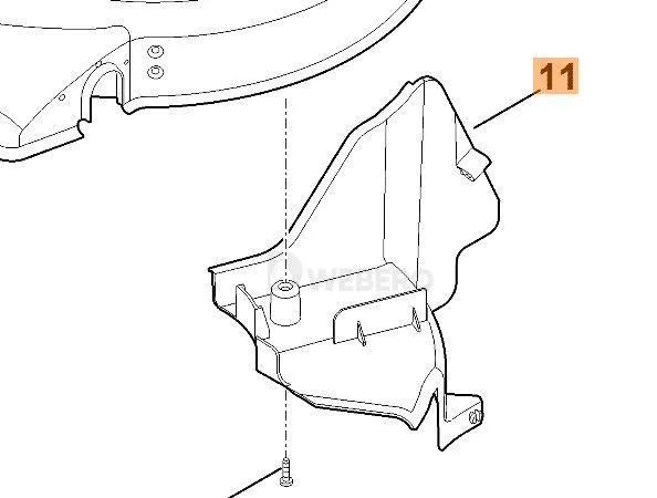 Osłona paska napędu kosiarki | STIHL | 6350-706-0700 - obrazek 3