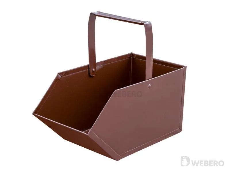 Brązowa węglarka metalowa malowana proszkowo, produkt polski, dostępna w rozmiarze L i XL.