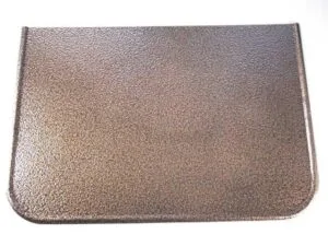 Blacha przedpiecowa XL w kolorze miedź antyczna, leżąca na białym tle.