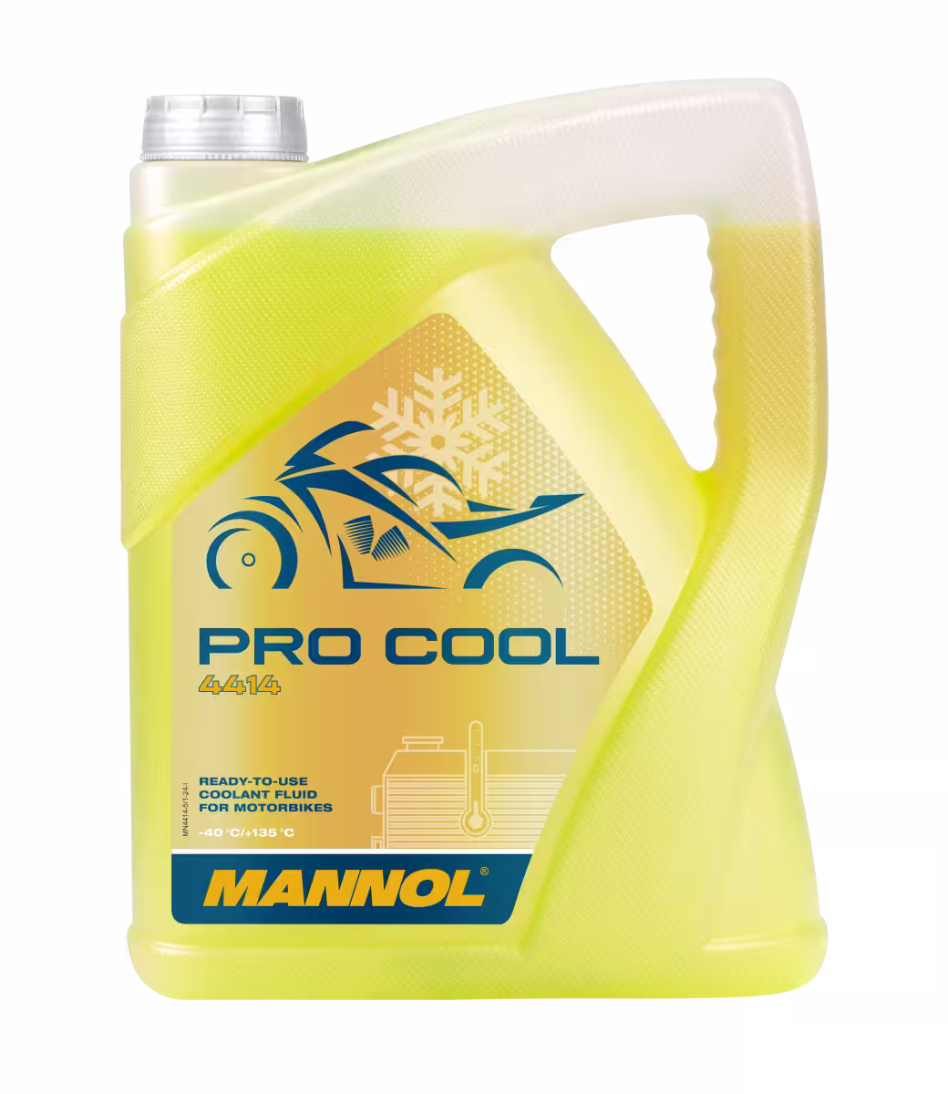 Płyn MN4414-5 Żółty płyn do chłodnic Mannol Pro Cool 5L w opakowaniu.