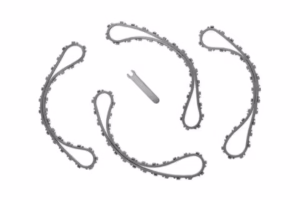 Zestaw części zamiennych do zabawki – pilarki łańcuchowej. Bezpieczne łańcuchy gumowe