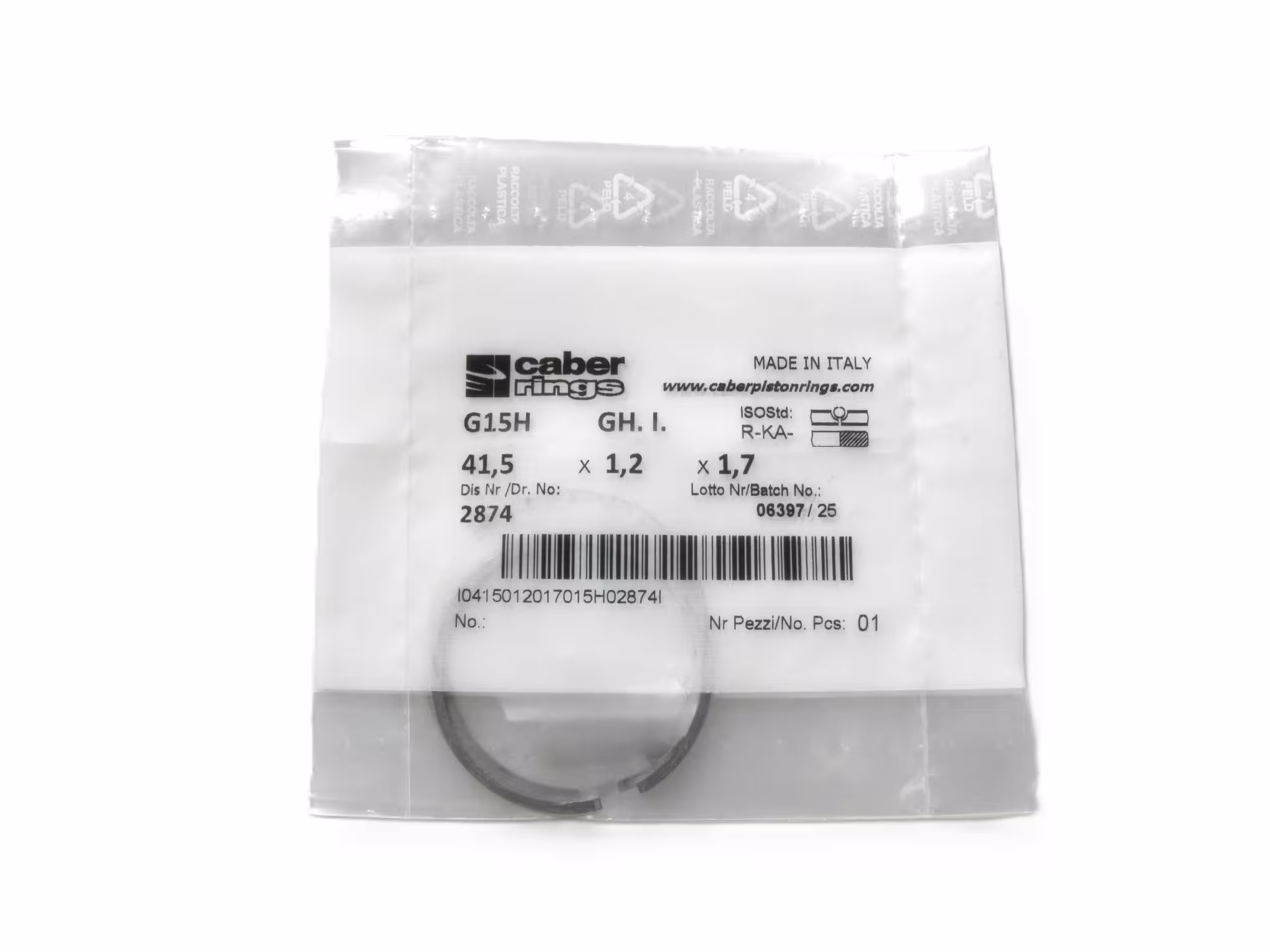 Pierścień tłoka CABER 41,5mm x 1,2mm do STIHL MS231 | Made in Italy - obrazek 2