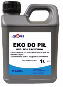 Olej do smarowania pił łańcuchowych w butelce o pojemności 1 litra firmy MAXOL