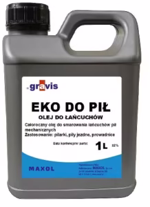 Olej do smarowania pił łańcuchowych w opakowaniu o pojemności 1 litra firmy MAXOL